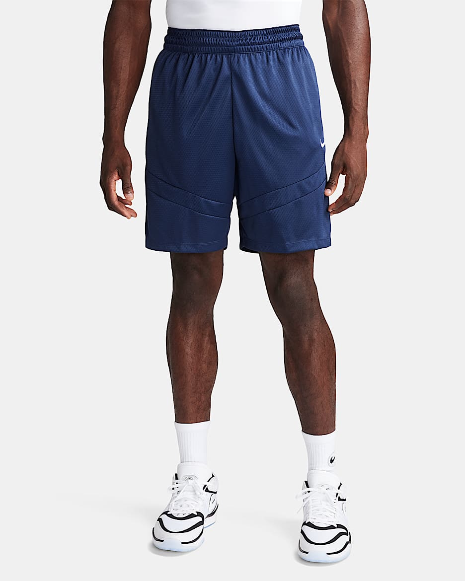ナイキ Dri-FIT アイコン メンズ 21cm バスケットボールショートパンツ - ミッドナイトネイビー/ミッドナイトネイビー/ミッドナイトネイビー/ホワイト