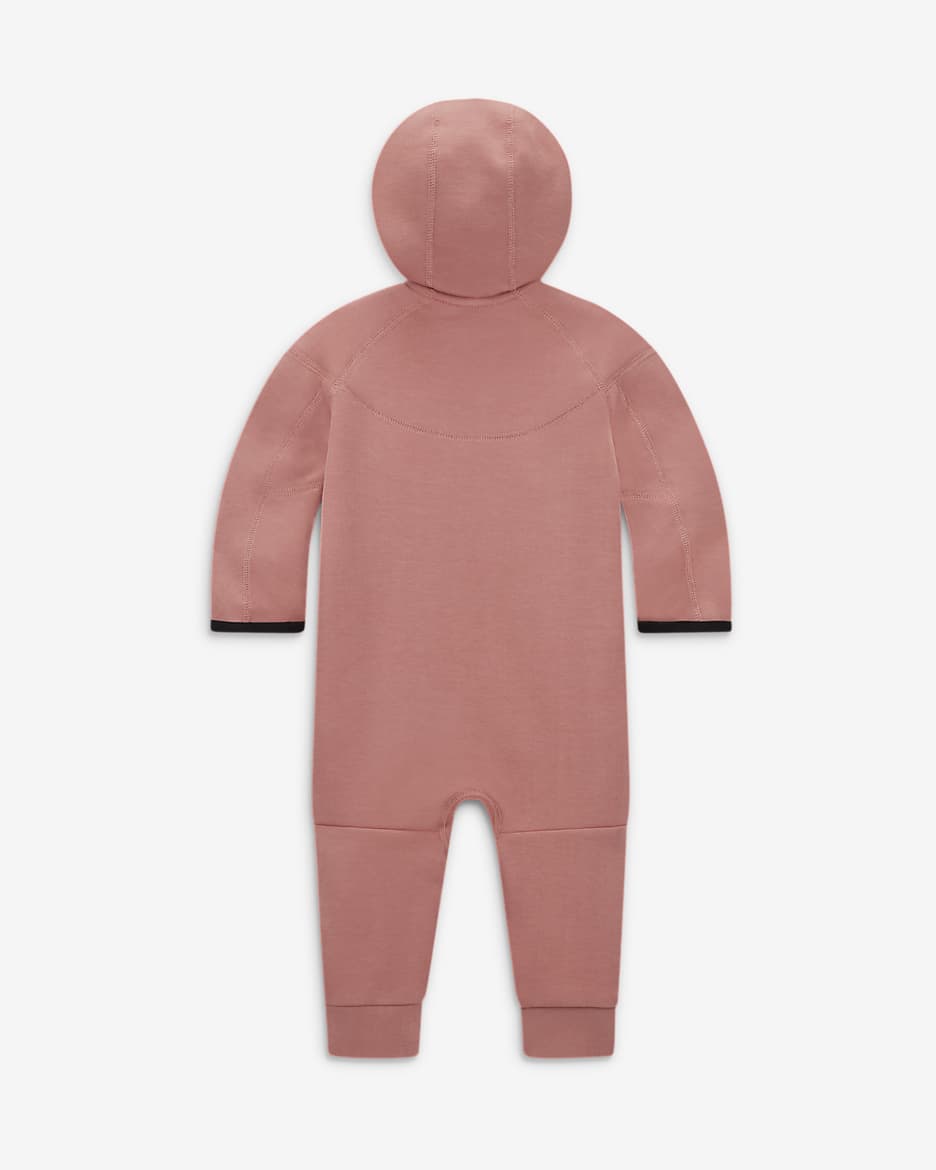 Combinaison Nike Sportswear Tech Fleece Hooded Coverall pour bébé - Red Stardust