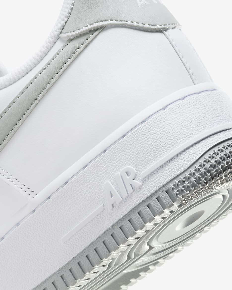 Nike Air Force 1 '07 Men's Shoes - White/White/Light Smoke Grey