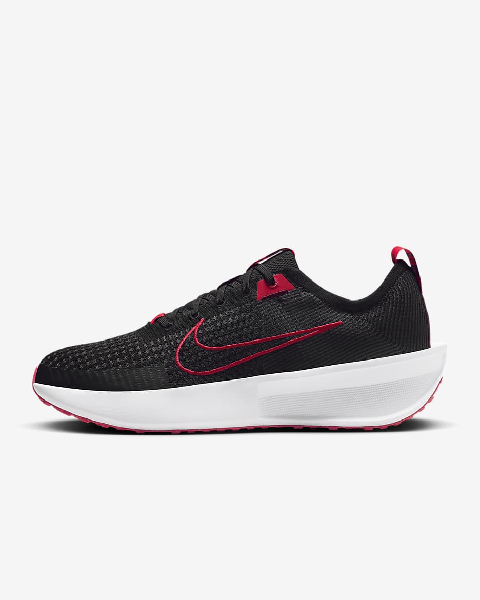 Nike Interact Run Men's Road Running Shoes - Black/Anthracite/White/Fire Red