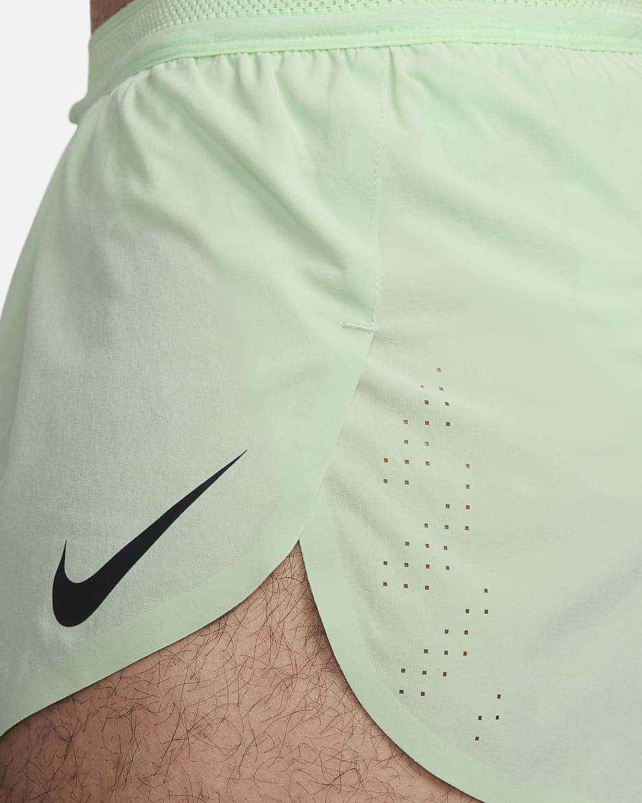 กางเกงวิ่งขาสั้น 2 นิ้วมีซับในผู้ชาย Dri-FIT ADV Nike AeroSwift - Vapor Green/ดำ