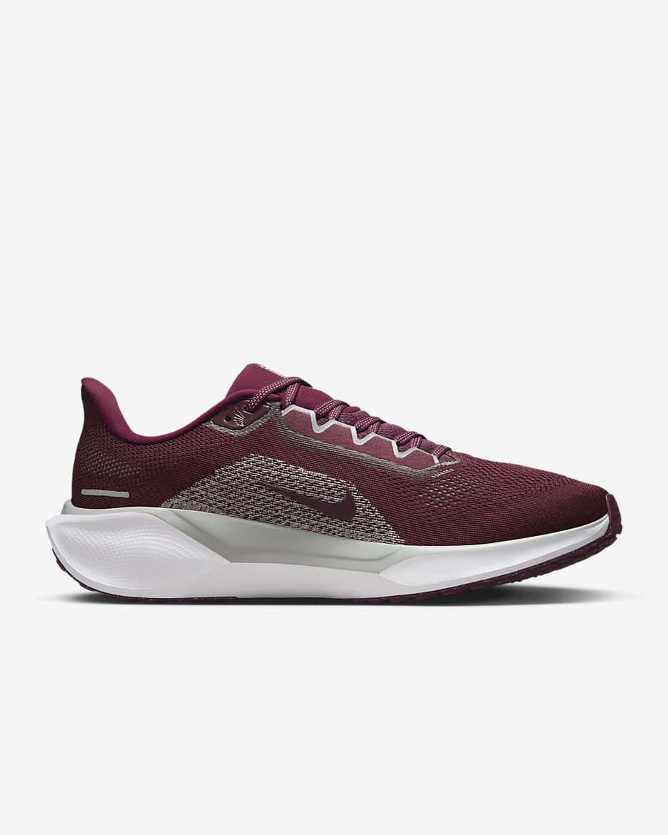 Alabama A&M Pegasus 41 Men's Nike College Road Running Shoes - Deep Maroon/White/Wolf Grey/White