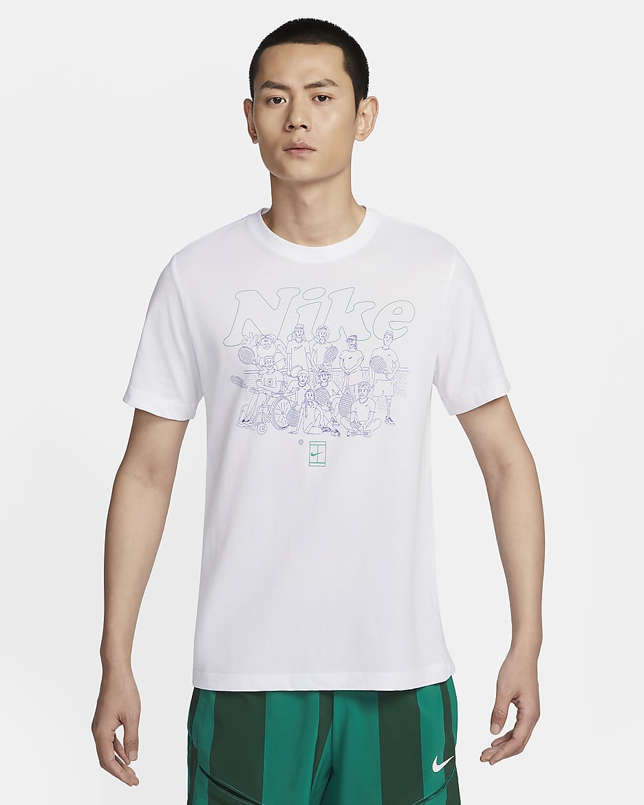 ナイキコート メンズ Dri-FIT テニス Tシャツ - ホワイト