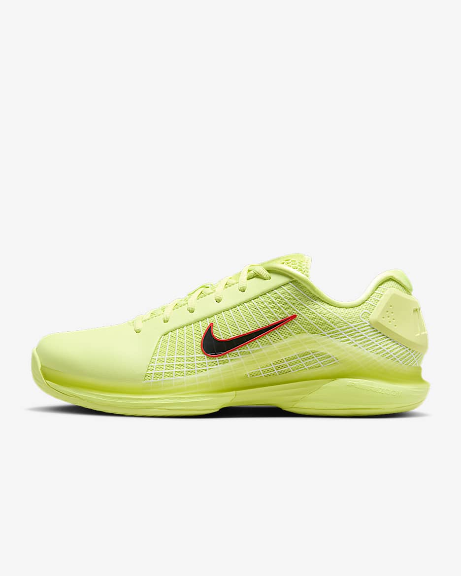 Nike Vapor 12 Hypersmash Men's Hard Court Tennis Shoes - Light Lemon Twist/Light Crimson/White/Black