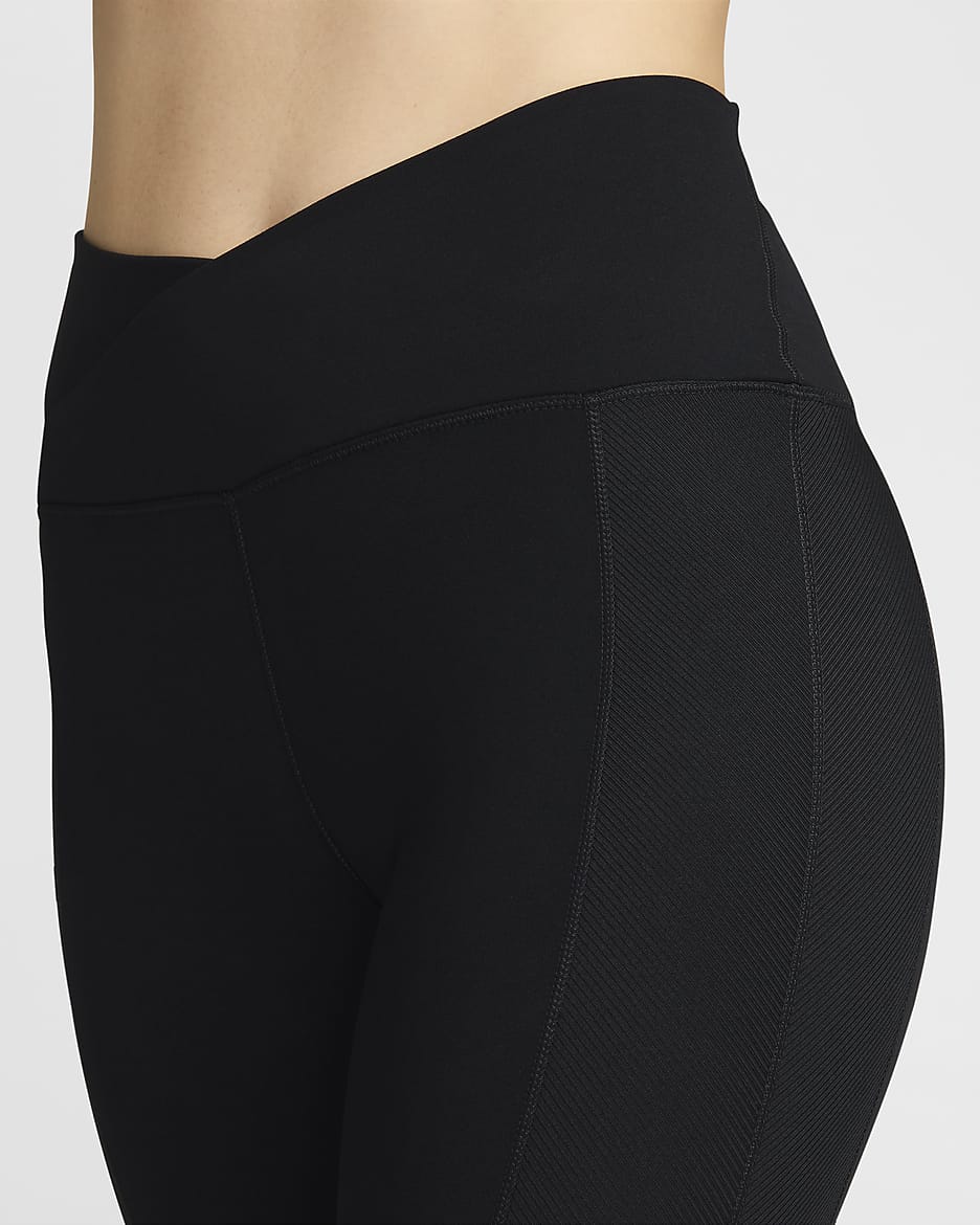 Nike One Wrap Women's High-Waisted 7/8 Leggings - Black/Cool Grey