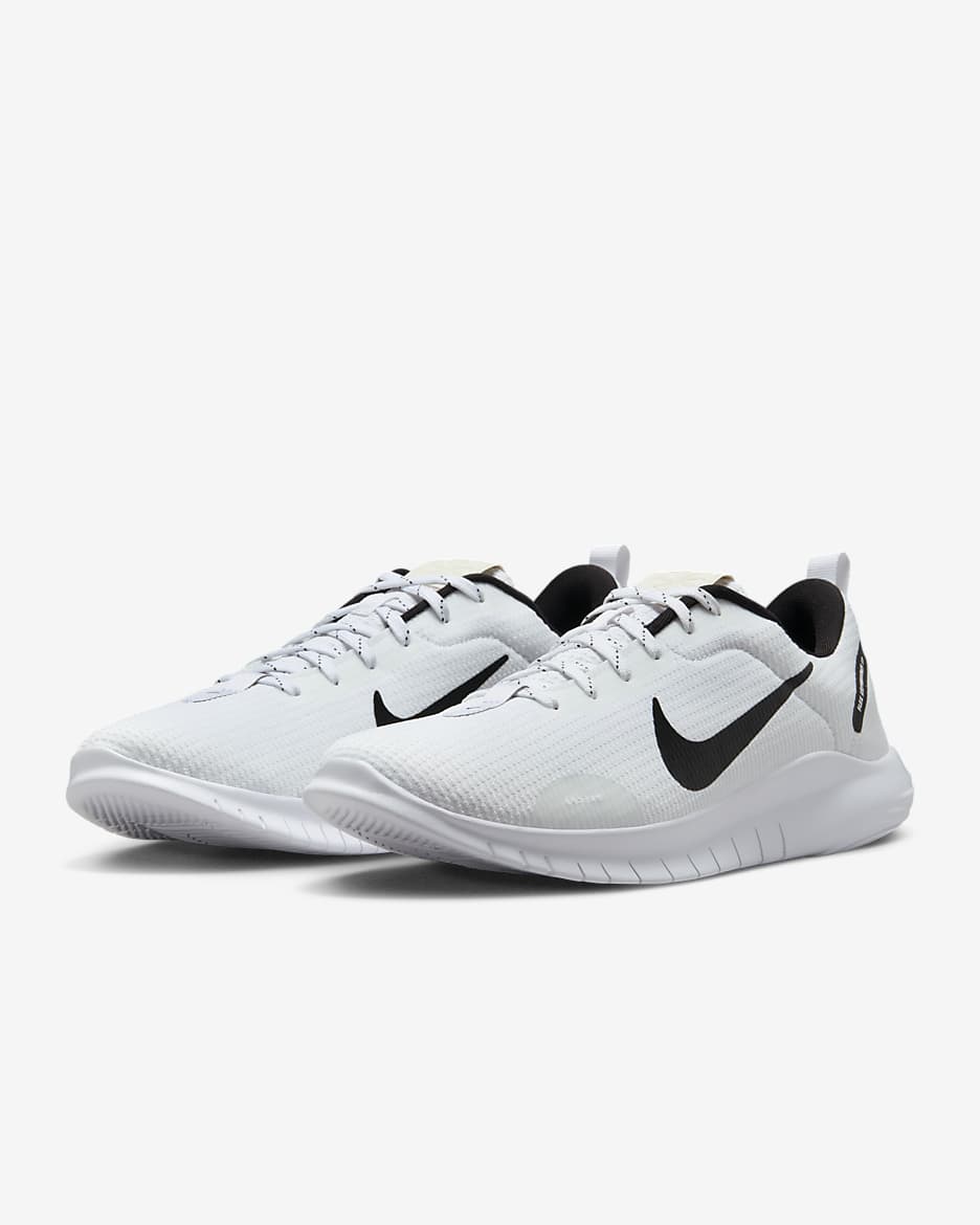 Nike Flex Experience Run 12 Men's Road Running Shoes - White/White/Black