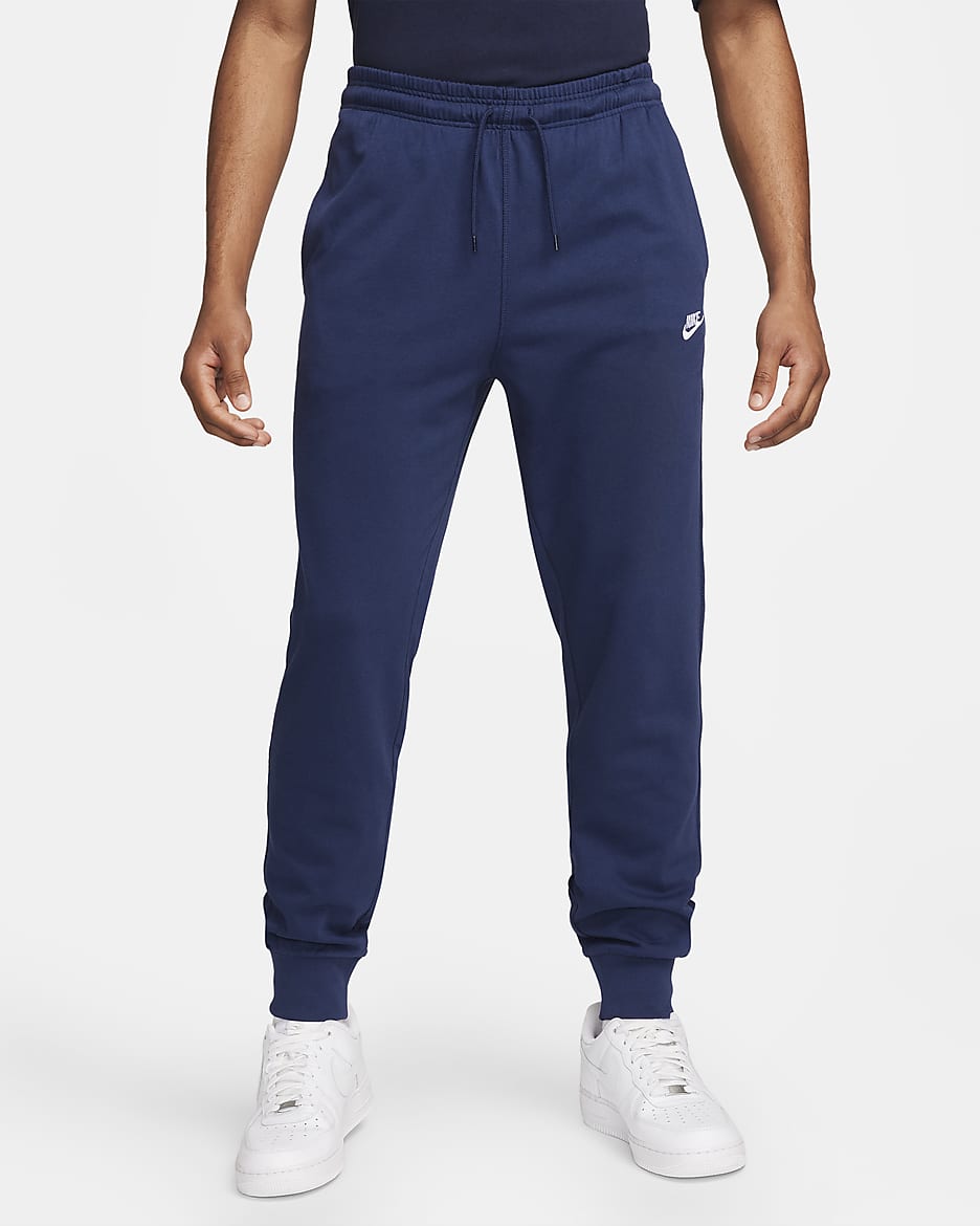 Joggers de tejido Knit para hombre Nike Club - Azul marino medianoche/Blanco