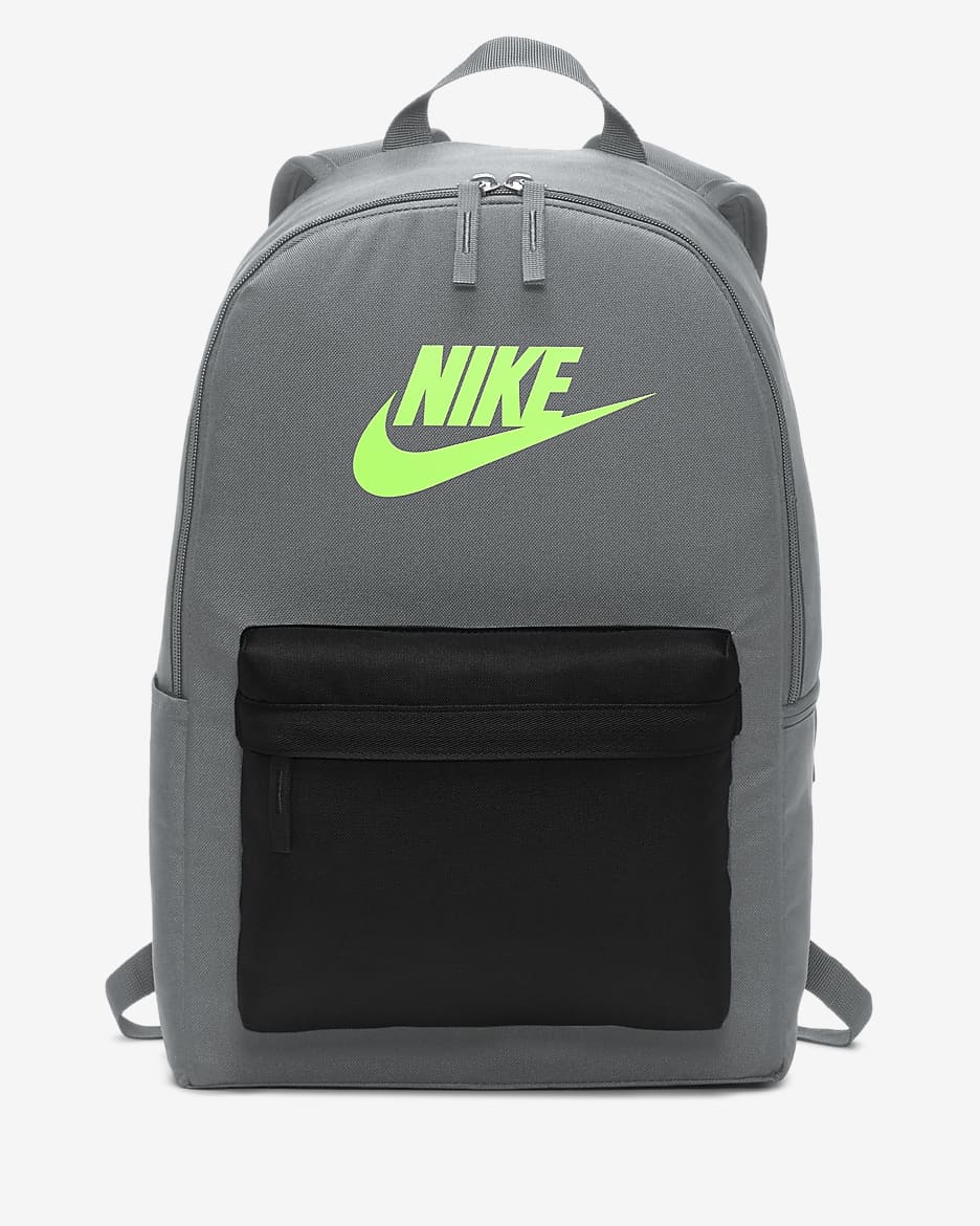 Nike Heritage 2.0 Backpack - Smoke Grey/Black/Lime Blast