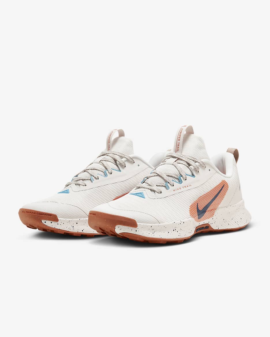 Nike Juniper Trail 3 Traillaufschuh (Herren) - Phantom/Vintage Coral/Denim Turquoise/Midnight Navy