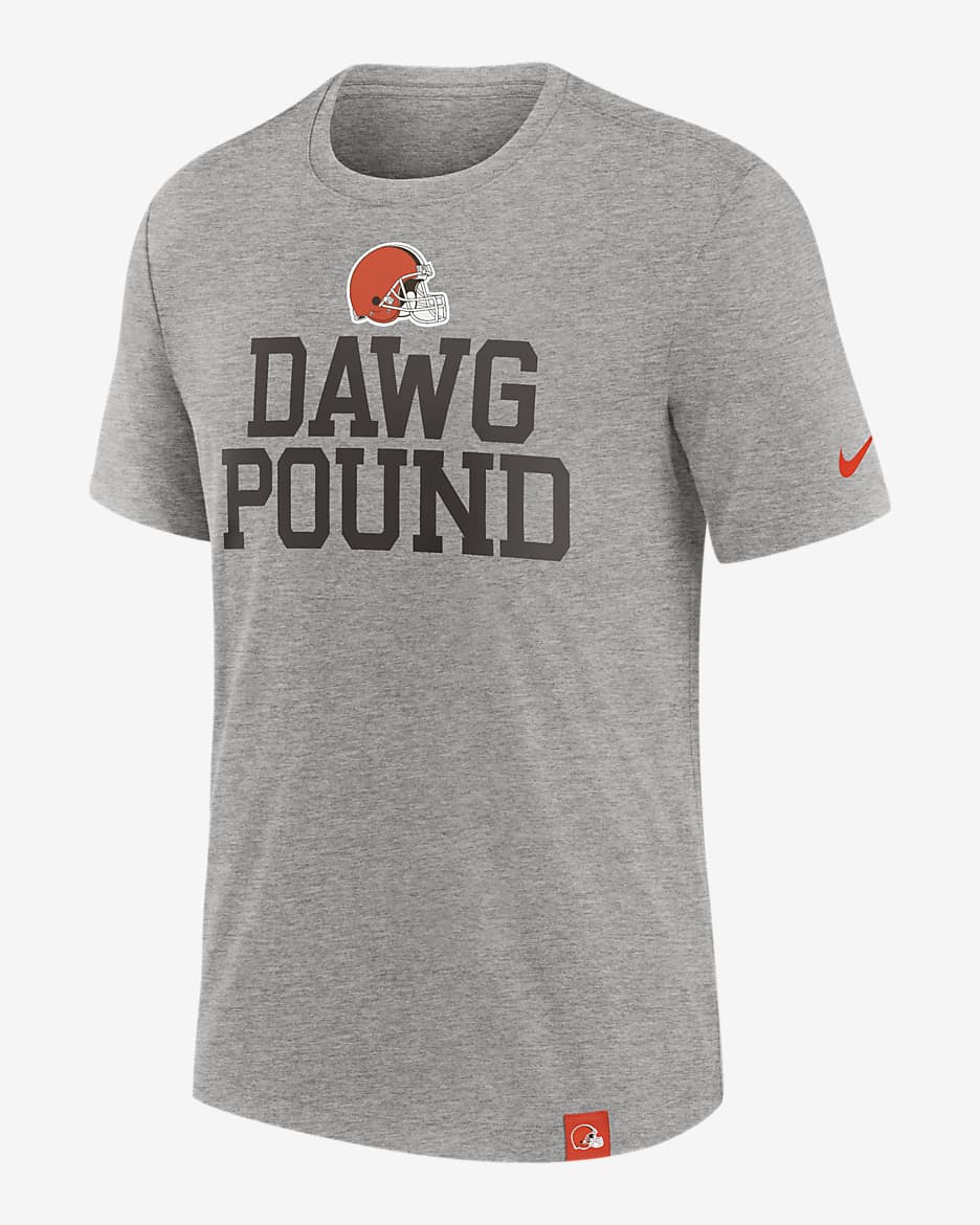 Playera Nike de la NFL para hombre Cleveland Browns Blitz - Gris jaspeado