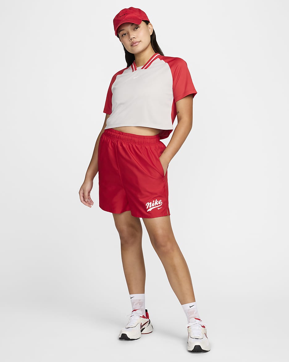 Nike Sportswear Women's Woven Shorts - Fire Red