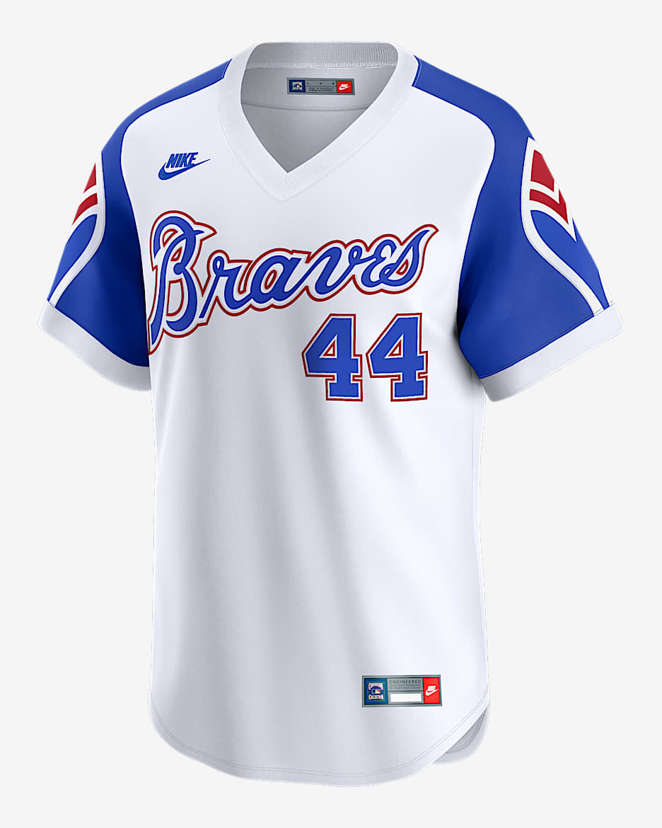 Hank Aaron Atlanta Braves Cooperstown Men's Nike Dri-FIT ADV MLB Limited Jersey - White