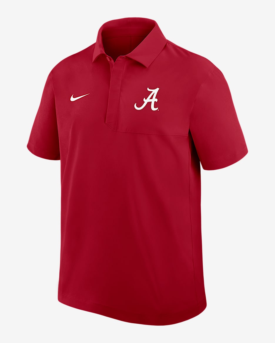 Polo universitario Nike Dri-FIT para hombre Alabama - Carmesí