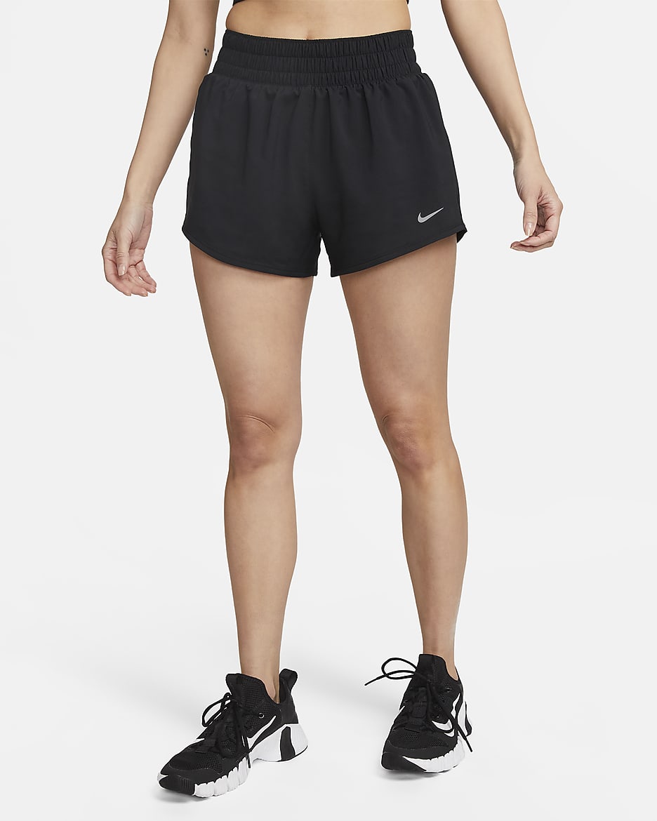 Nike Dri-FIT One Women's Mid-rise 8cm (approx.) Brief-Lined Shorts - Black