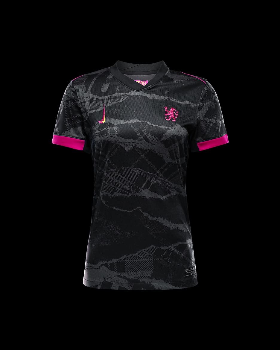 FC Chelsea 2024/25 Stadium Third Nike Replika Fußballtrikot mit Dri-FIT-Technologie (Damen) - Anthracite/Schwarz/Opti Yellow/Pink Prime