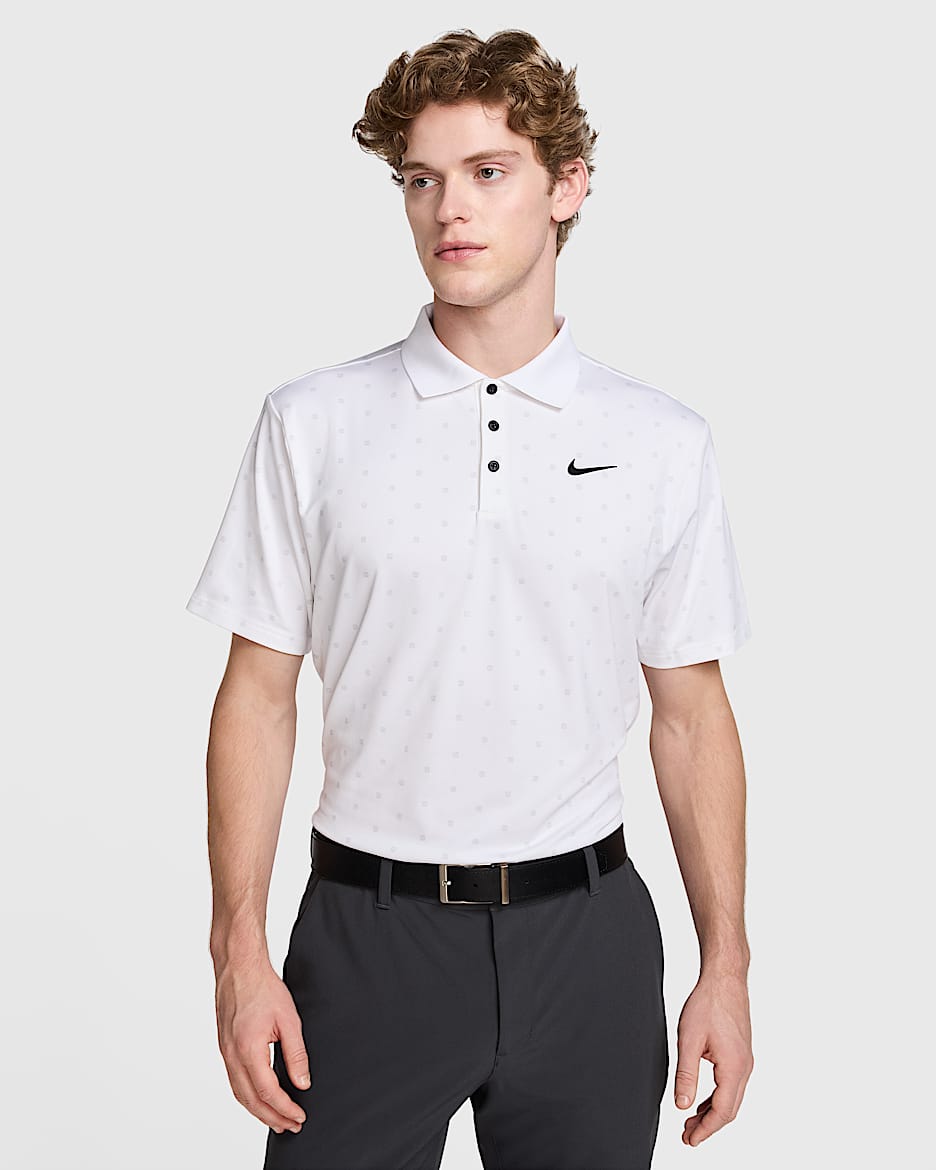 Nike Tour Men's Dri-FIT Golf Polo - White/Black