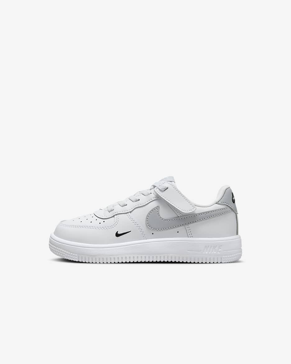 Nike Force 1 Low EasyOn Zapatillas - Niño/a pequeño/a - Blanco/Negro/Wolf Grey