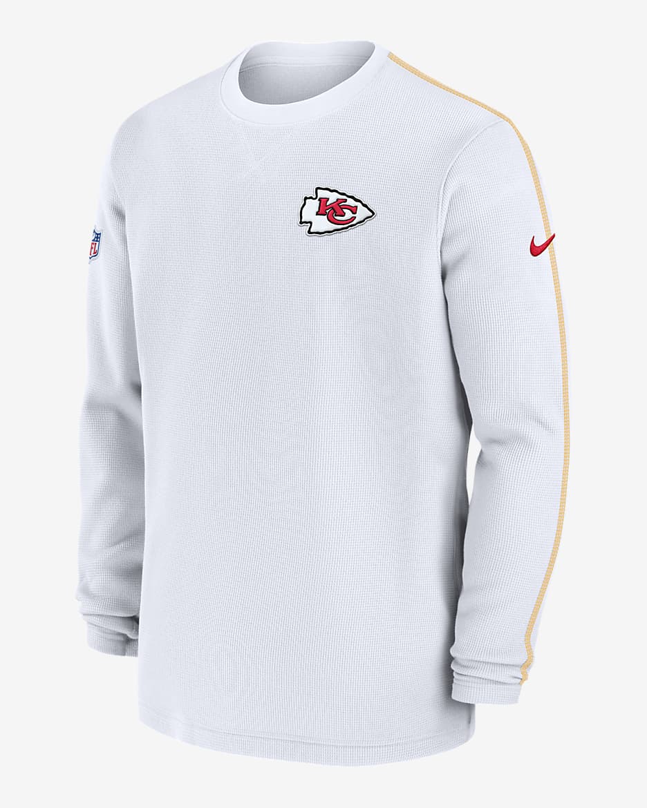 Kansas City Chiefs Sideline Coach Men’s Nike NFL Long-Sleeve Top - White