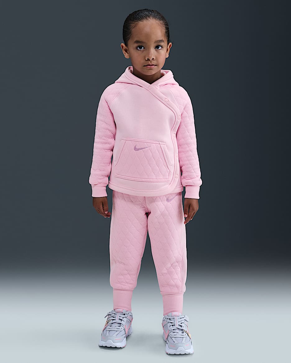 Nike Ready, Set! Toddler 2-Piece Hooded Jogger Set - Pink Foam