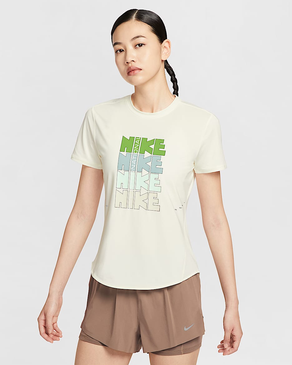 Nike Swift Women's Dri-FIT Short-Sleeve Running Top - Soft Pearl