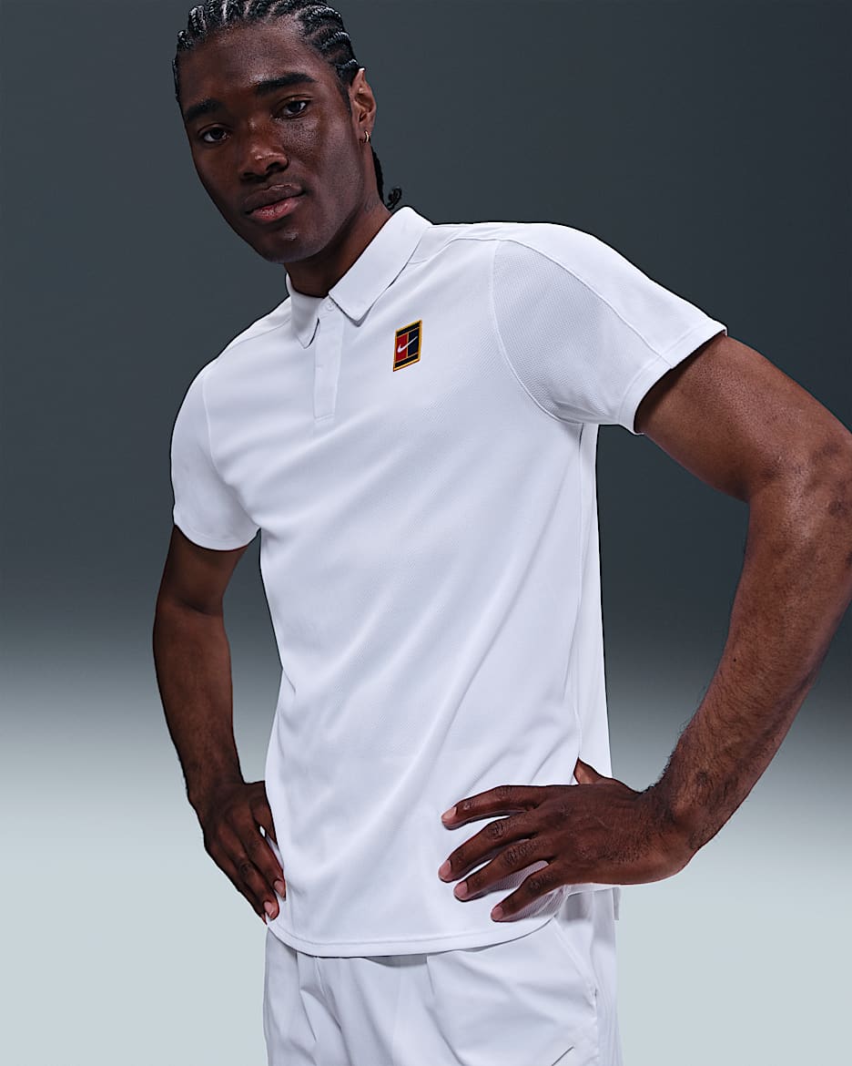 Polo da tennis Dri-FIT ADV NikeCourt Slam – Uomo - Bianco