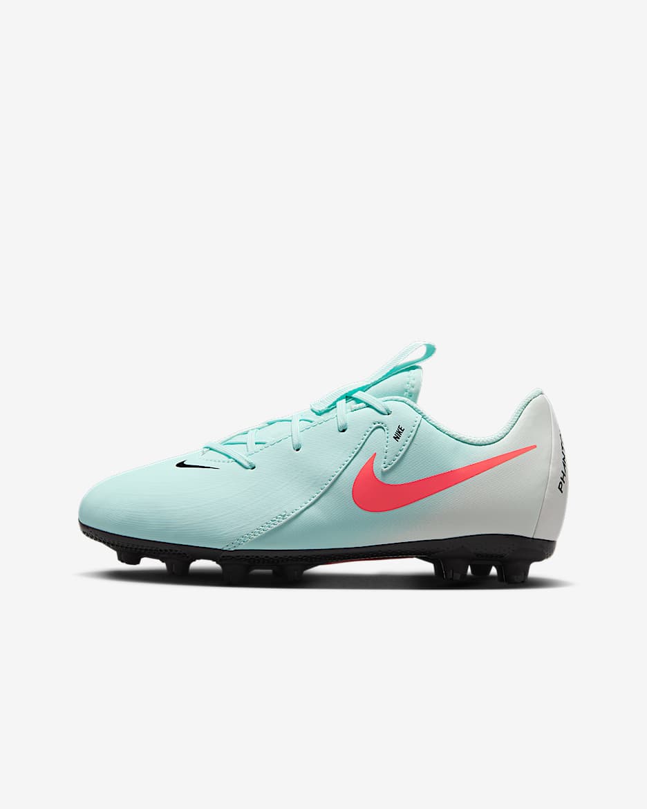 Calzado de fútbol HG para niños talla pequeña/grande Nike Jr. Phantom GX 2 Academy - Menta/Sombrío apagado/Rojo atómico
