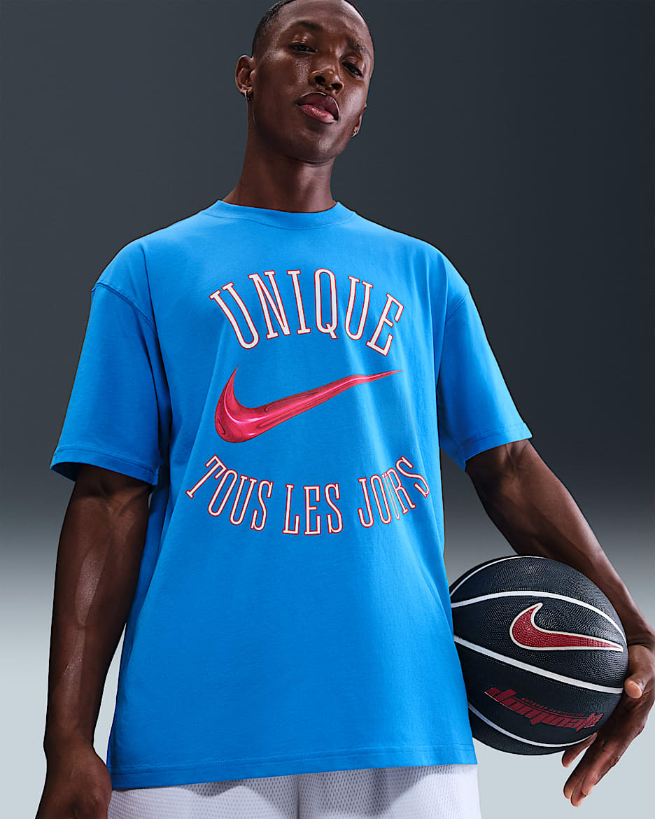 Victor Wembanyama Erkek Basketbol Tişörtü - Light Photo Blue