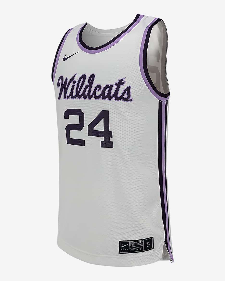 Jersey de básquetbol universitario Nike Replica para hombre Kansas State - Blanco