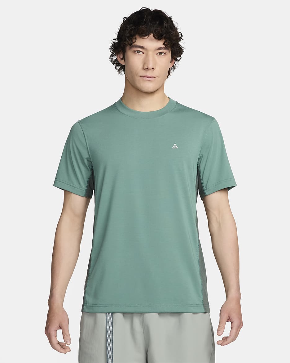 Nike ACG 'Goat Rocks' Men's Dri-FIT ADV UV Short-Sleeve Top - Bicoastal/Vintage Green/Summit White