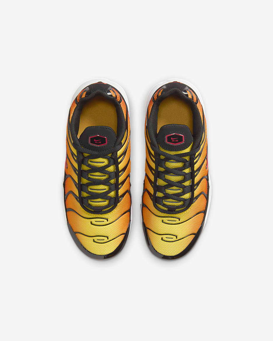 Nike Air Max Plus Little Kids' Shoes - Black/Bright Ceramic/Resin/Pimento