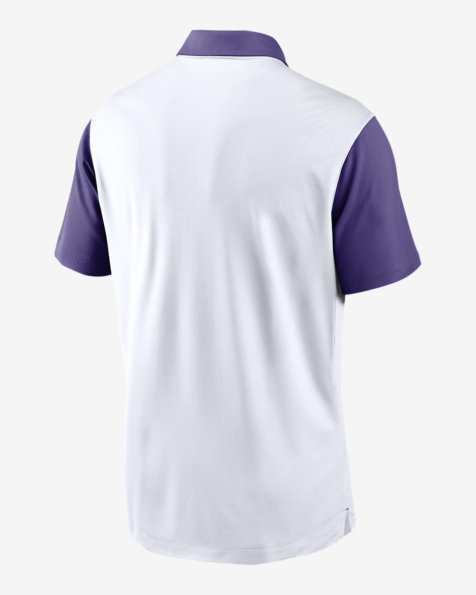 Polo universitario Nike Dri-FIT para hombre LSU Tigers Primetime Campus Vapor - Blanco