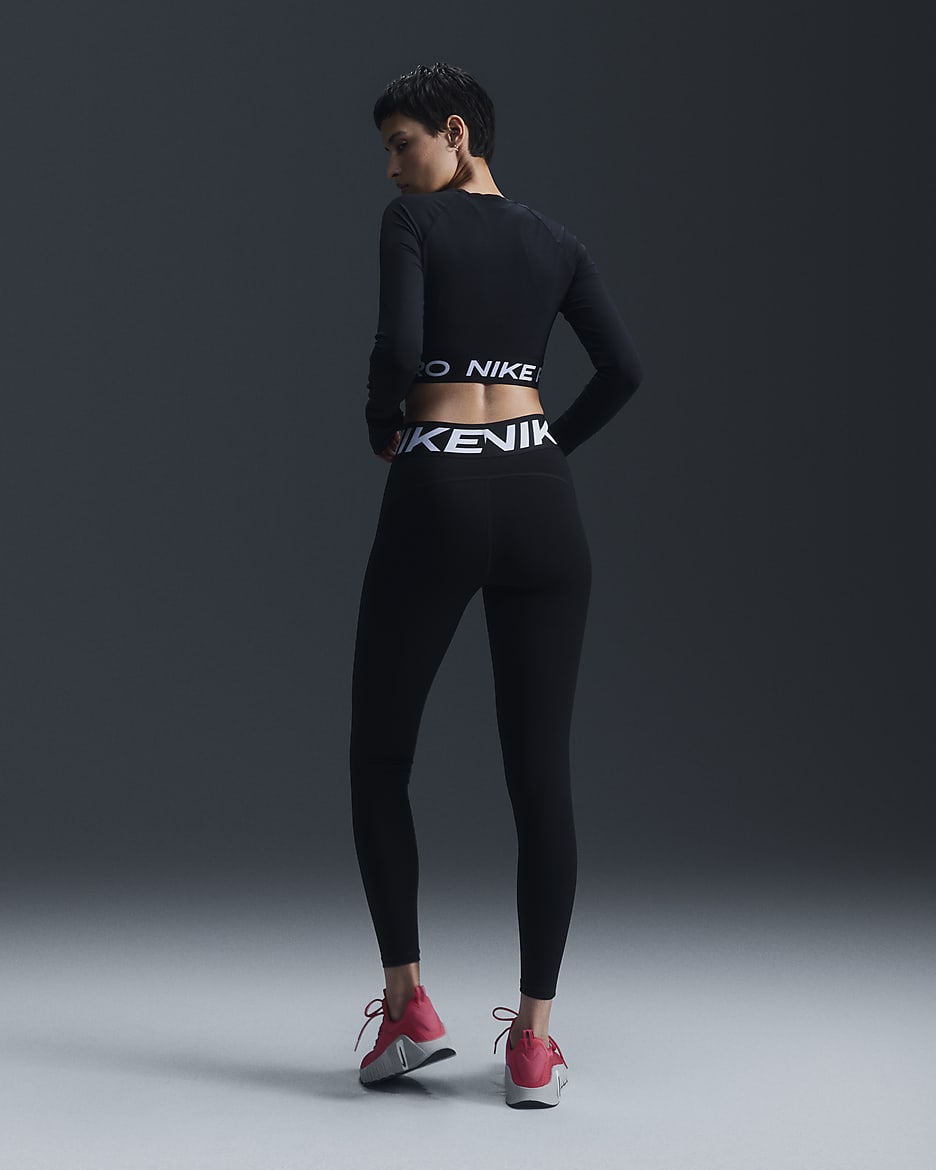 Leggings de cintura subida a todo o comprimento Nike Pro Sculpt para mulher - Preto/Branco