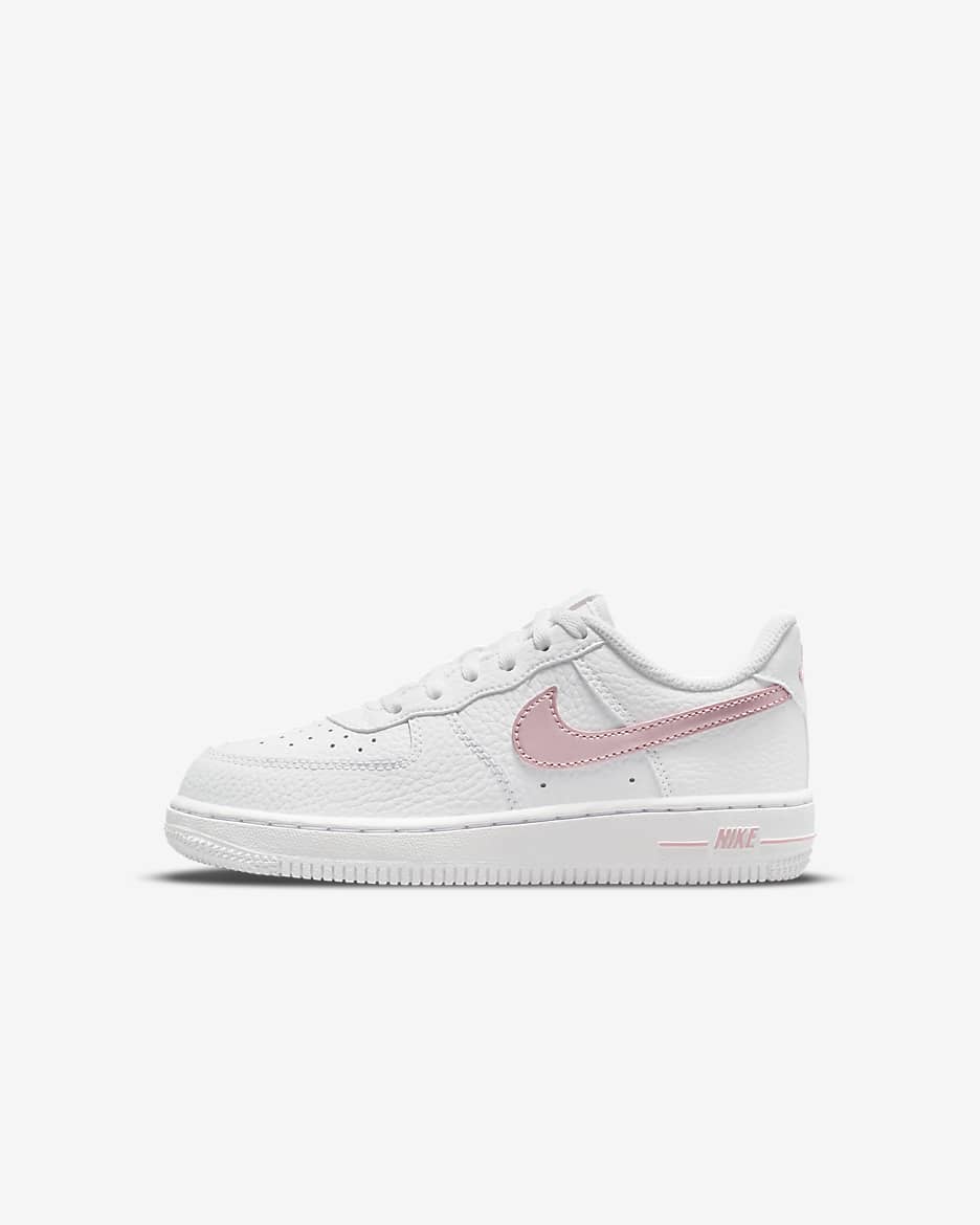 Calzado para niños talla pequeña Nike Air Force 1 - Blanco/Rosa vidrio