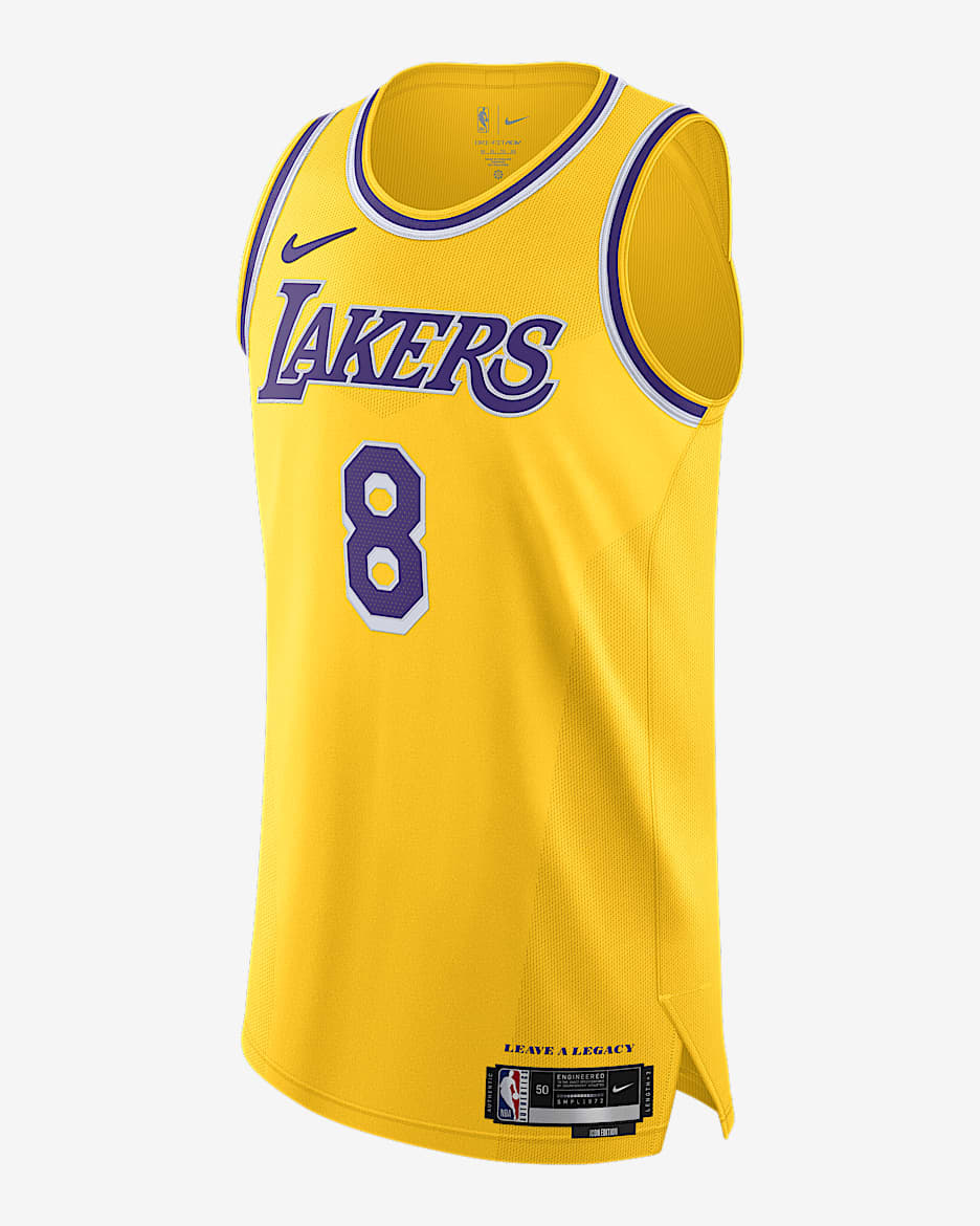 Jersey Nike Dri-FIT ADV de la NBA Authentic para hombre Los Angeles Lakers Icon Edition 2022/23 - Amarillo