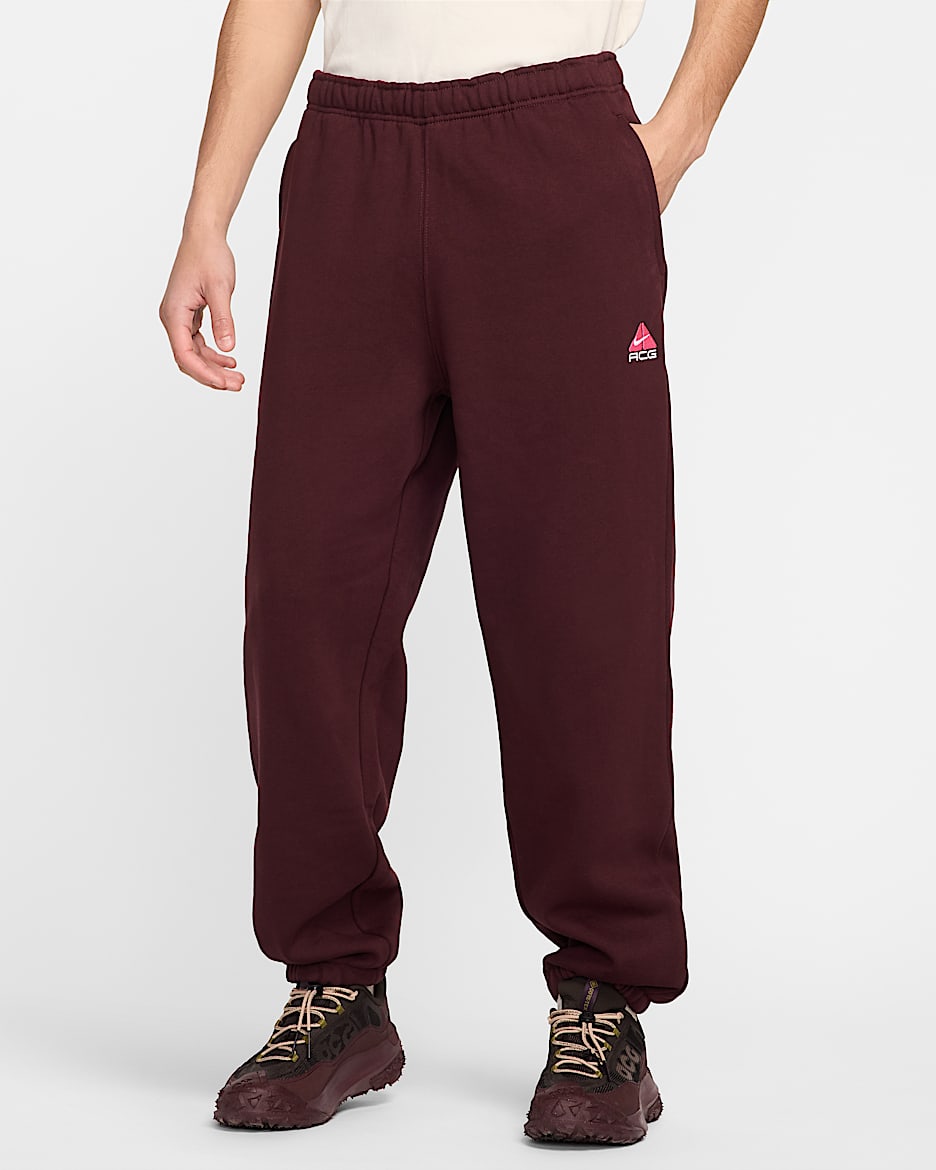 Pants Therma FIT Repel "Tuff Fleece" Nike ACG Lungs - Burdeos enérgico/Fucsia láser/Blanco cumbre/Fucsia láser