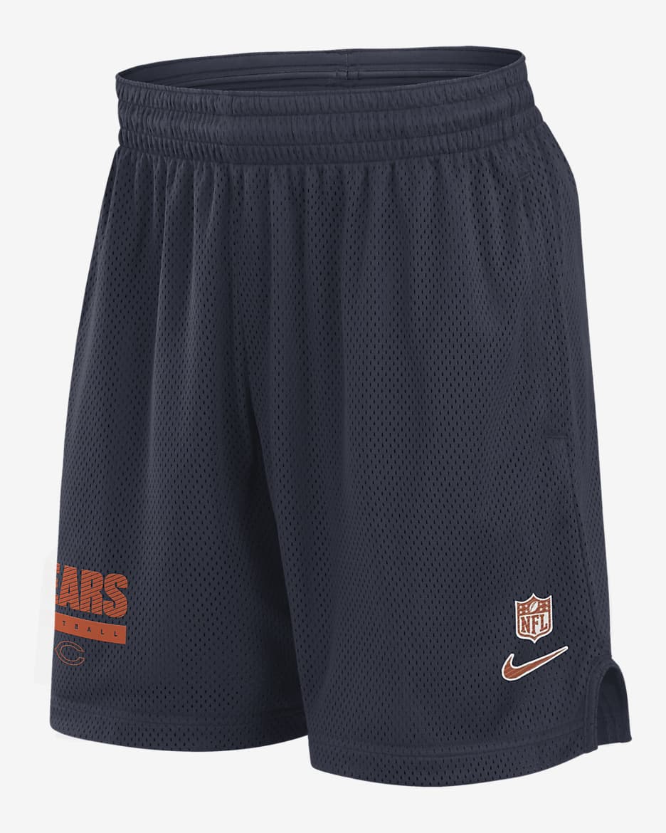 Shorts Nike Dri-FIT de la NFL para hombre Chicago Bears Sideline - Azul