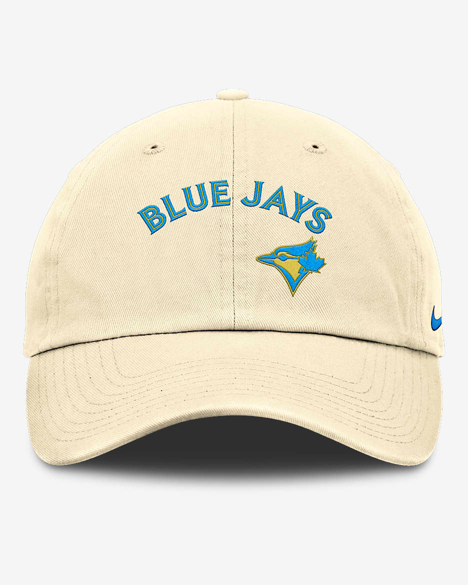 Gorra ajustable Nike de la MLB para hombre Toronto Blue Jays Club - Leche de coco