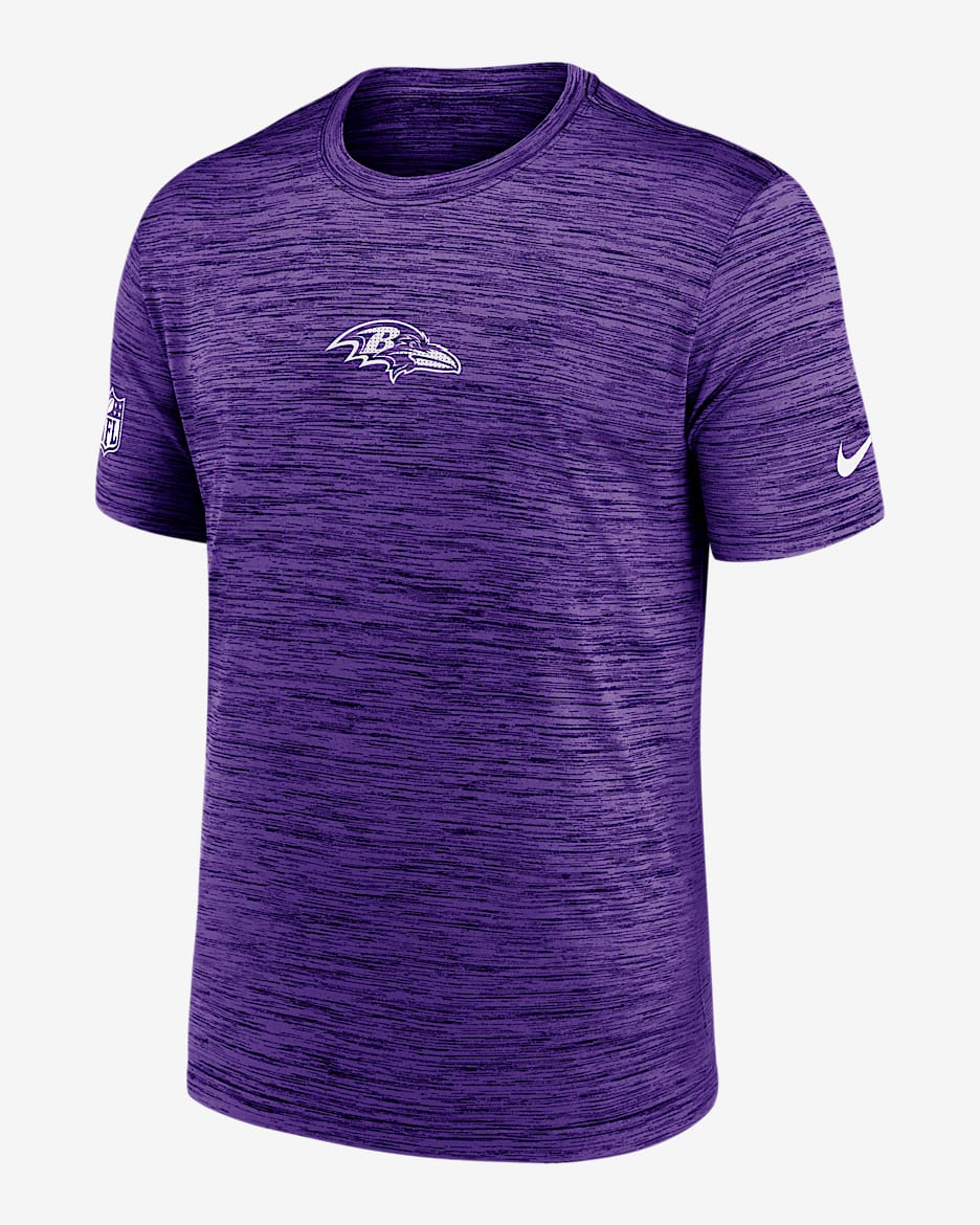 Baltimore Ravens Sideline Team Issue Velocity Men's Nike Dri-FIT NFL T-Shirt - Purple