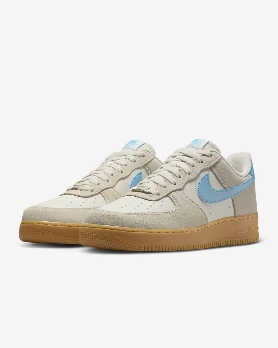 Nike Air Force 1 '07 LV8 男鞋 - Phantom/Gum Yellow/Summit White/Baltic Blue