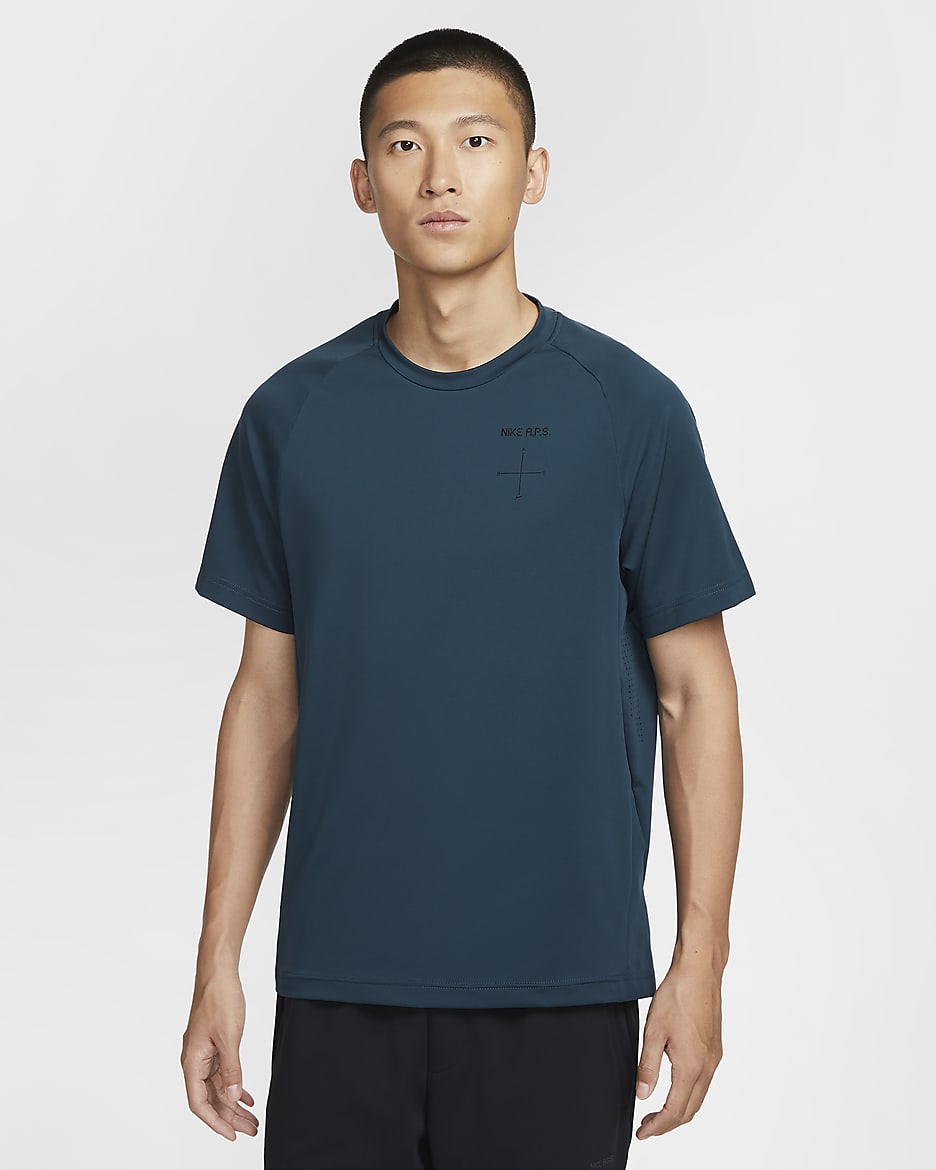 Nike APS Men's Dri-FIT ADV Short-Sleeve Versatile Top - Armoury Navy/Black/Black