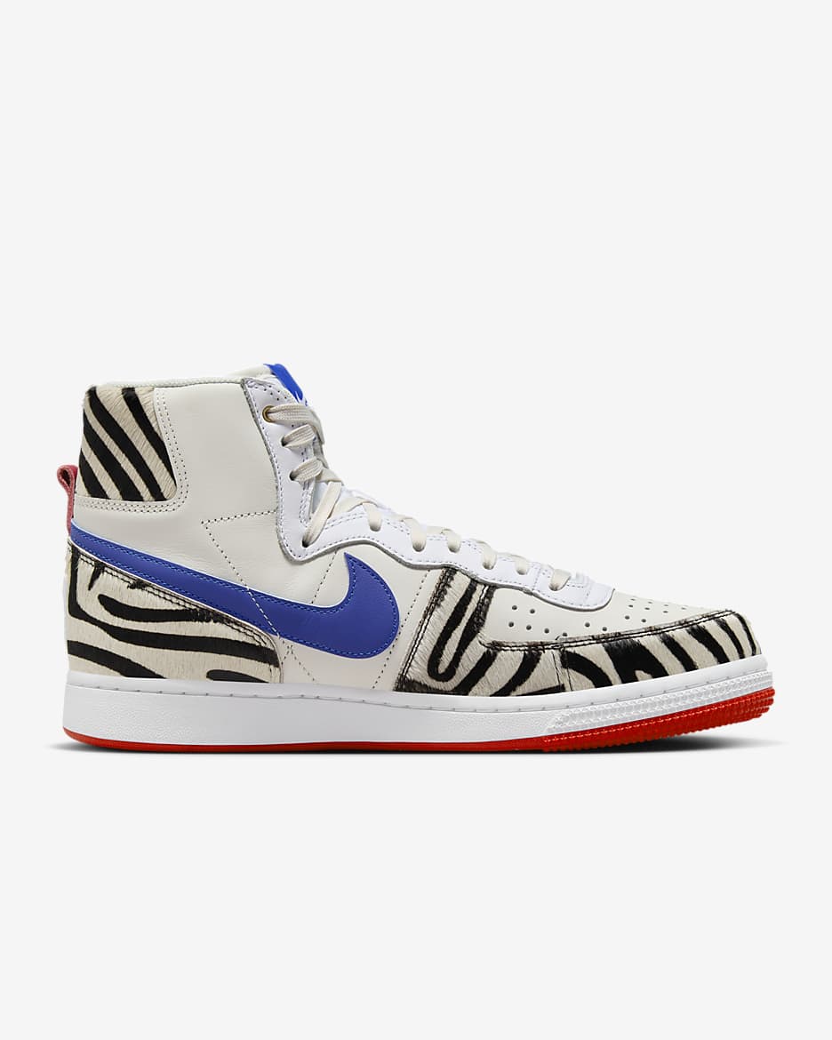 Calzado de básquetbol para hombre Nike Terminator High (Tennessee State) - Fantasma/Blanco/Rojo universitario/Azul carrera