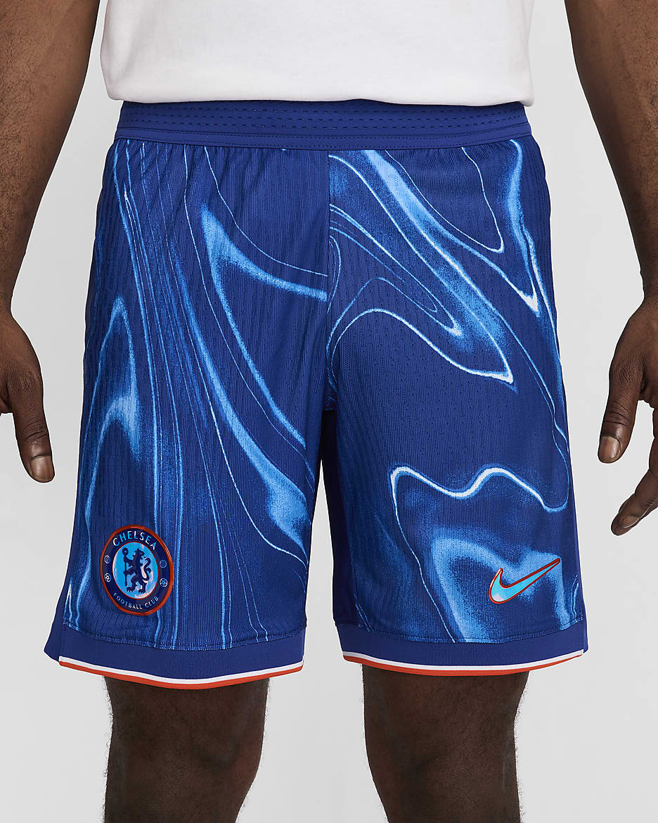 Chelsea FC 2024 Maç İç Saha Nike Dri-FIT ADV Authentic Erkek Futbol Şortu - Rush Blue/Team Orange/Beyaz