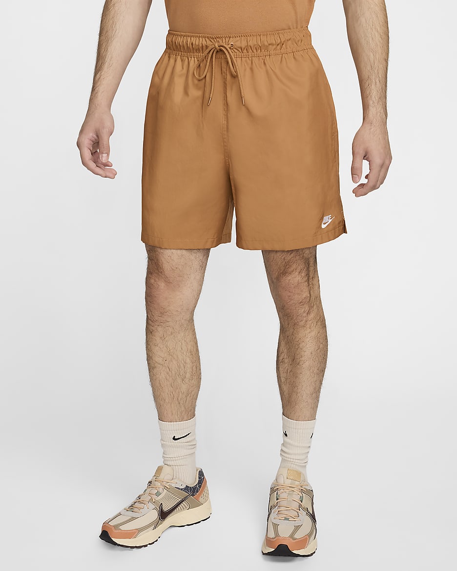 Shorts de tejido Woven Flow para hombre Nike Club - Lino/Blanco