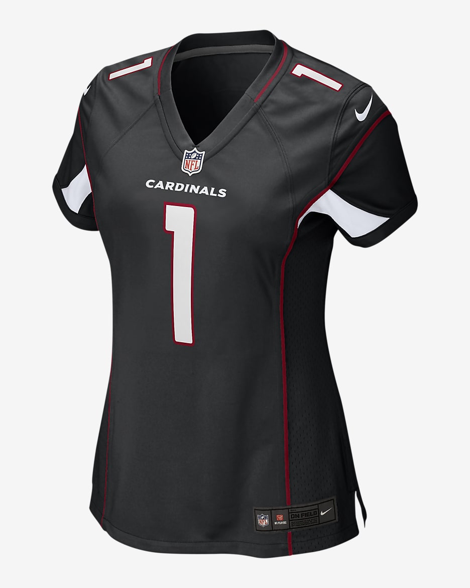 Camiseta de fútbol americano Game para mujer NFL Arizona Cardinals (Kyler Murray) - Negro/Blanco/Rojo duro