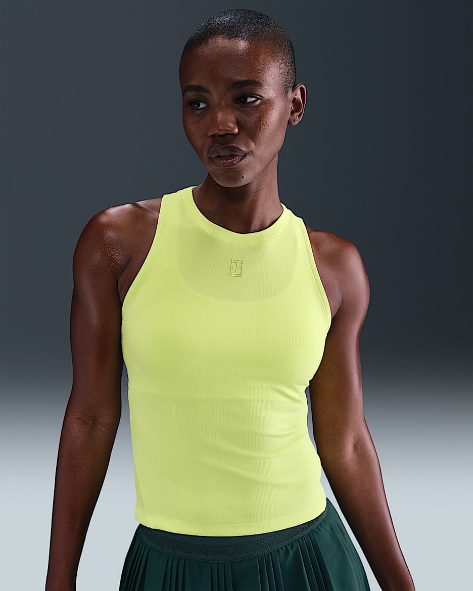 Canotta da tennis Dri-FIT NikeCourt Advantage – Donna - Light Lemon Twist/Light Lemon Twist