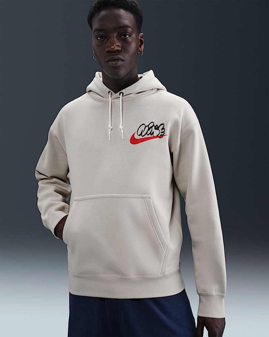 Nike Solo Swoosh Fleecehoodie voor heren - Light Orewood Brown