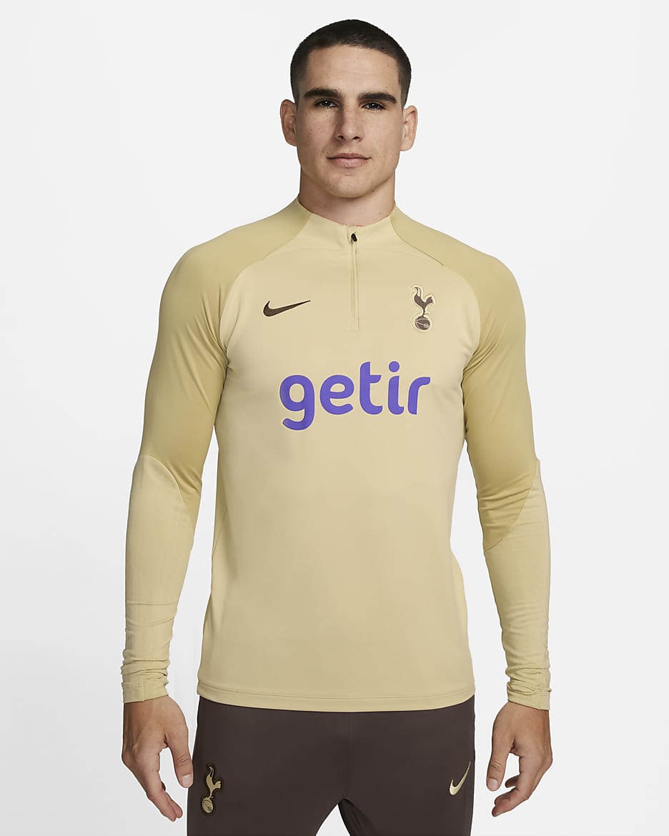 Tottenham Hotspur Strike Derde Nike Dri-FIT knit voetbaltrainingstop voor heren - Team Gold/Team Gold/Wheat Grass/Ironstone