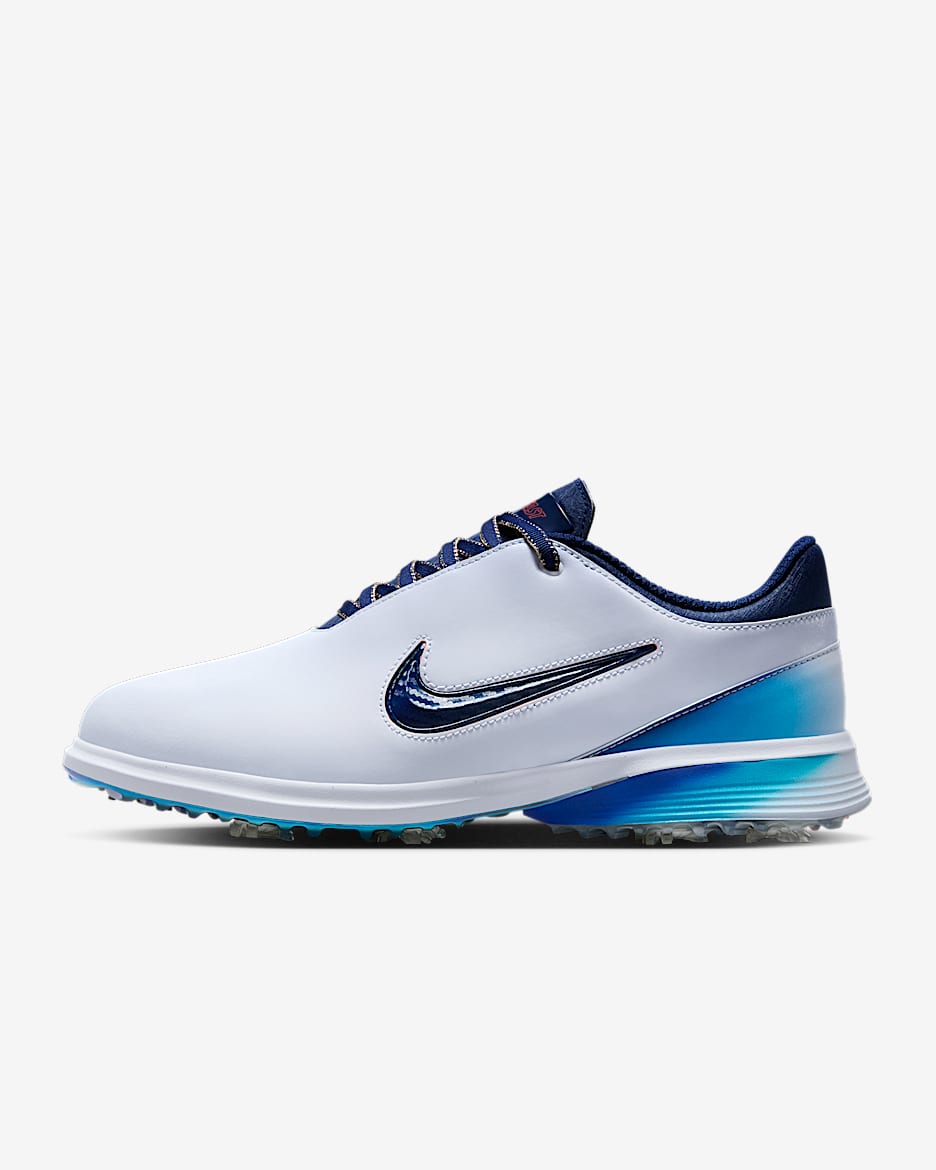 Nike Victory Tour 4 Golf Shoes - Football Grey/Bright Crimson/Black/Blue Void