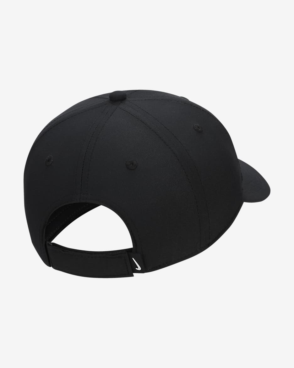 Nike Dri-FIT Club ustrukturert Swoosh-caps - Svart/Hvit