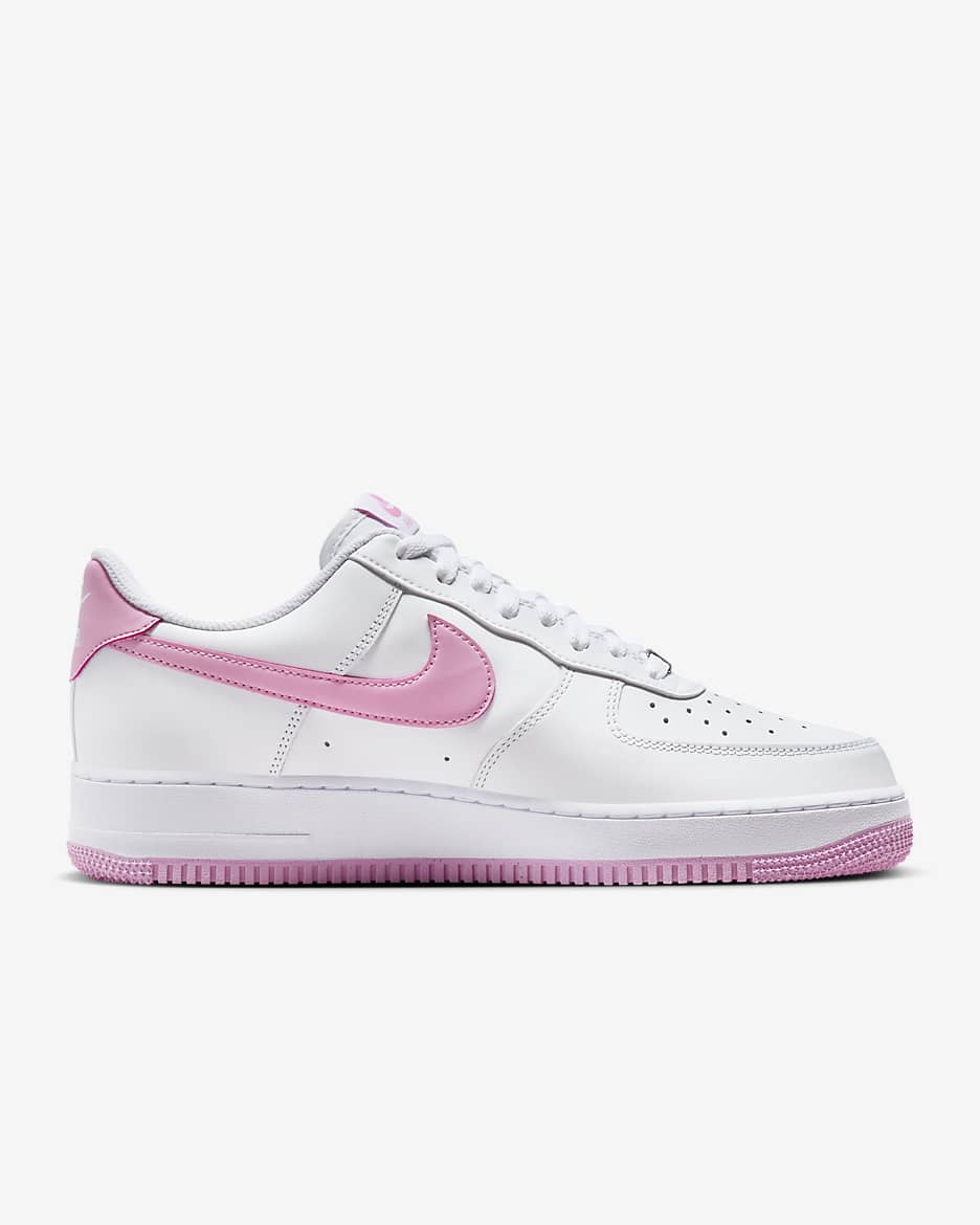 Nike Air Force 1 '07 Men's Shoes - White/White/Pink Rise